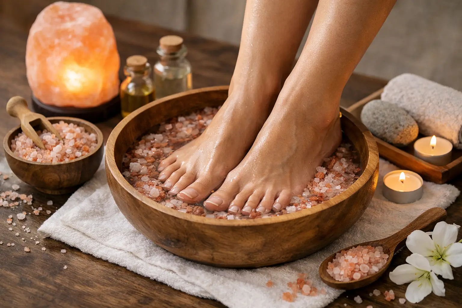 Himalayan Salt Foot Soak Ritual at Home