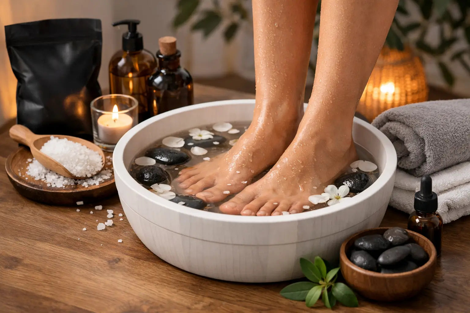 Post Workout Foot Soak for a Calmer Evening
