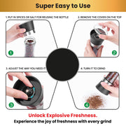 FASL Grinder Seasoning Gift Pack of 3 - Himalayan Pink Salt, Crushed Red Pepper flakes & Himalayan Pink Salt(Rosemary Blend) - Premium Natural Flavorful Spice Mix for Grilling, Meat, Chicken, Vegan - Fasl