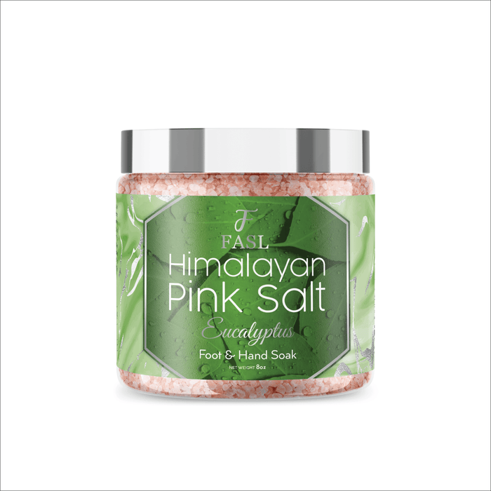 Fasl Himalayan Pink Salt Foot Soak | Eucalyptus Essential Oils 8oz Jar - Fasl