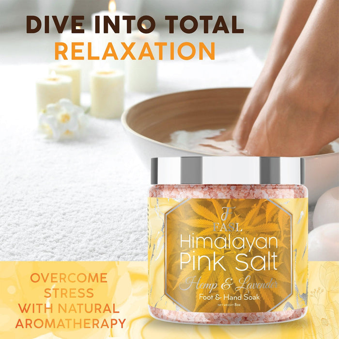 Fasl Himalayan Pink Salt Foot Soak | Hemp and Lavender Essential Oils - Fasl