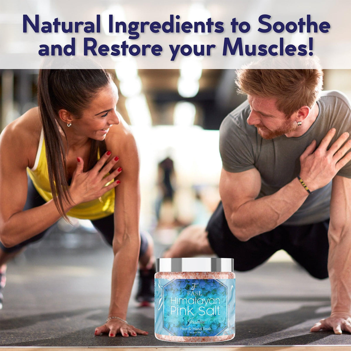 Fasl Himalayan Pink Salt Foot Soak | Jasmin Essential Oils 8oz Jar - Fasl 