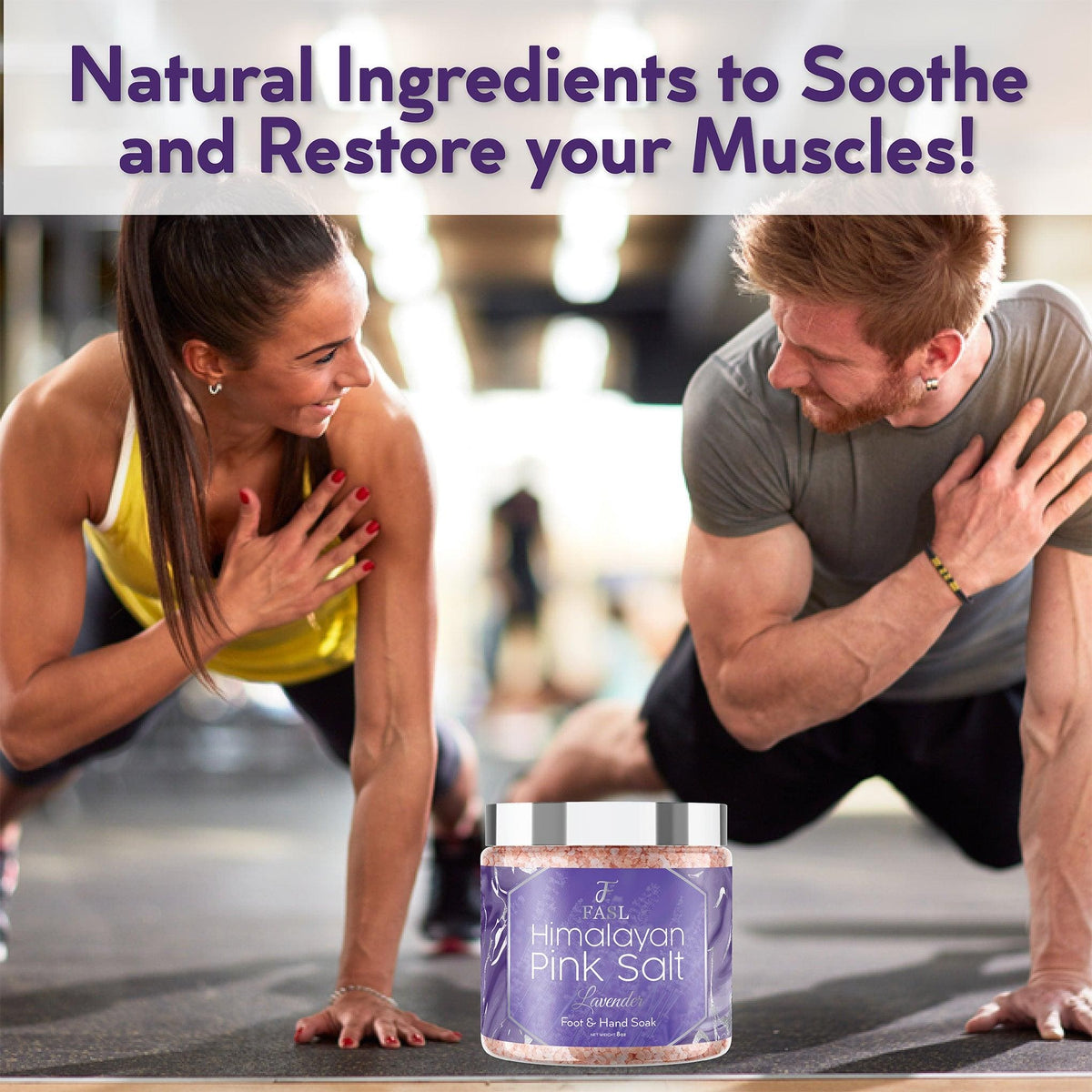 Fasl Himalayan Pink Salt Foot Soak | Lavender Essential Oils 8oz Jar - Fasl 