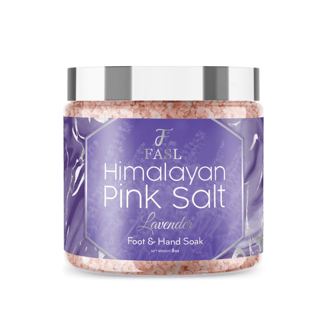 Fasl Himalayan Pink Salt Foot Soak | Lavender Essential Oils 8oz Jar - Fasl #lavender