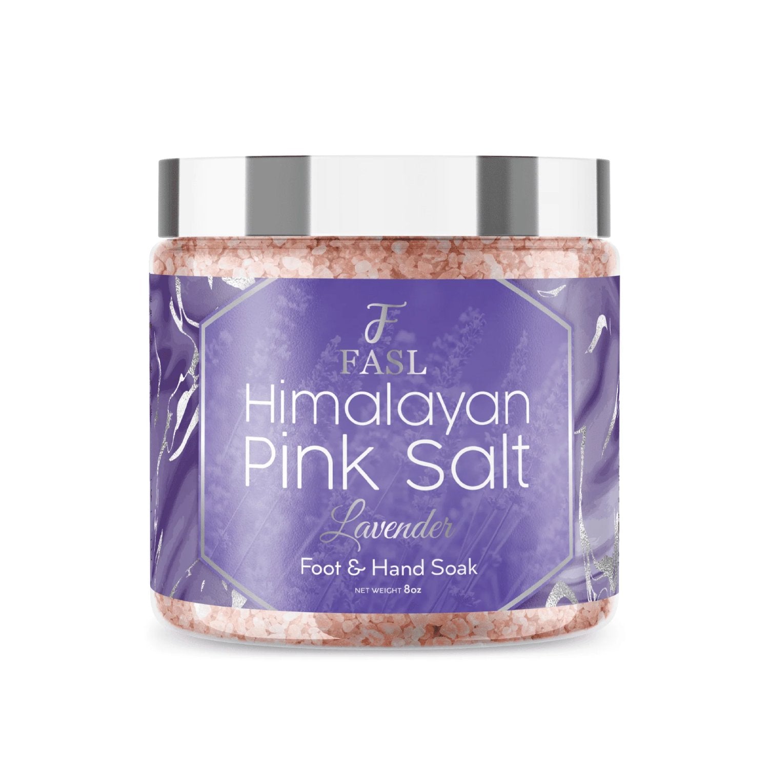 Fasl Himalayan Pink Salt Foot Soak | Lavender Essential Oils 8oz Jar - Fasl #lavender