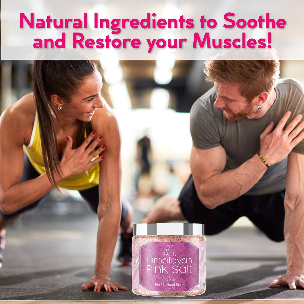 Fasl Himalayan Pink Salt Foot Soak | Rose Essential Oils 8oz Jar - Fasl 