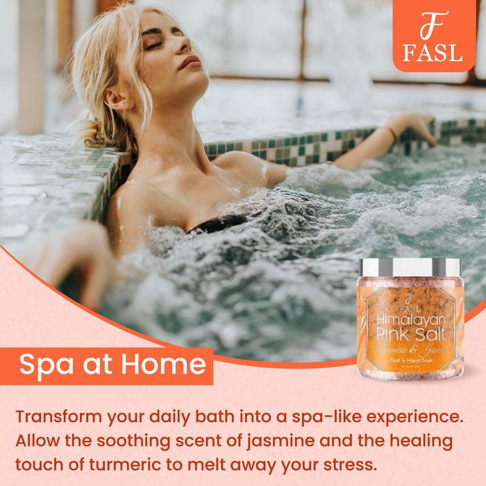 Fasl Himalayan Pink Salt Foot Soak | Turmeric and Jasmin Essential Oils - Fasl