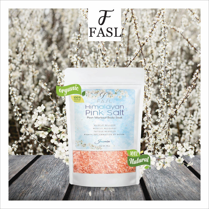 Fasl Himalayan Pink Salt Post Workout Soak, Jasmin Oils, 18oz - Fasl