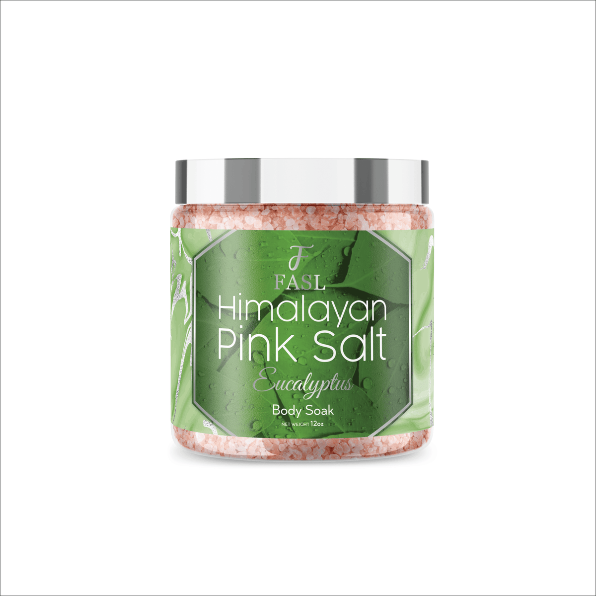 Fasl's Himalayan Pink Salt Body Soak | Eucalyptus Essential Oils 12 oz Jar - Fasl 
