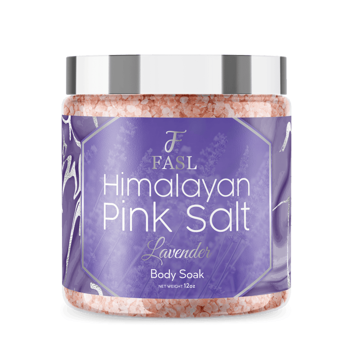 Fasl's Himalayan Pink Salt Body Soak | Eucalyptus Essential Oils 12 oz Jar - Fasl