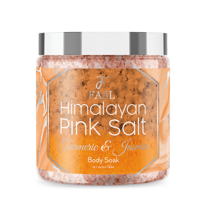 Fasl's Himalayan Pink Salt Body Soak | Eucalyptus Essential Oils 12 oz Jar - Fasl