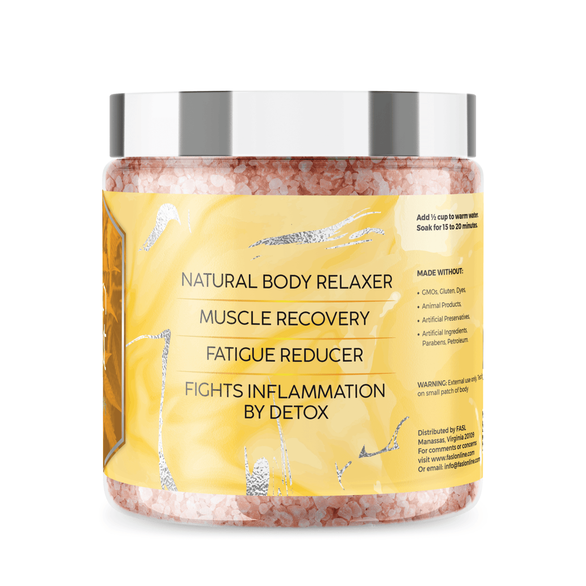 Fasl's Himalayan Pink Salt Body Soak | Hemp and Lavender Essential Oils - Fasl 