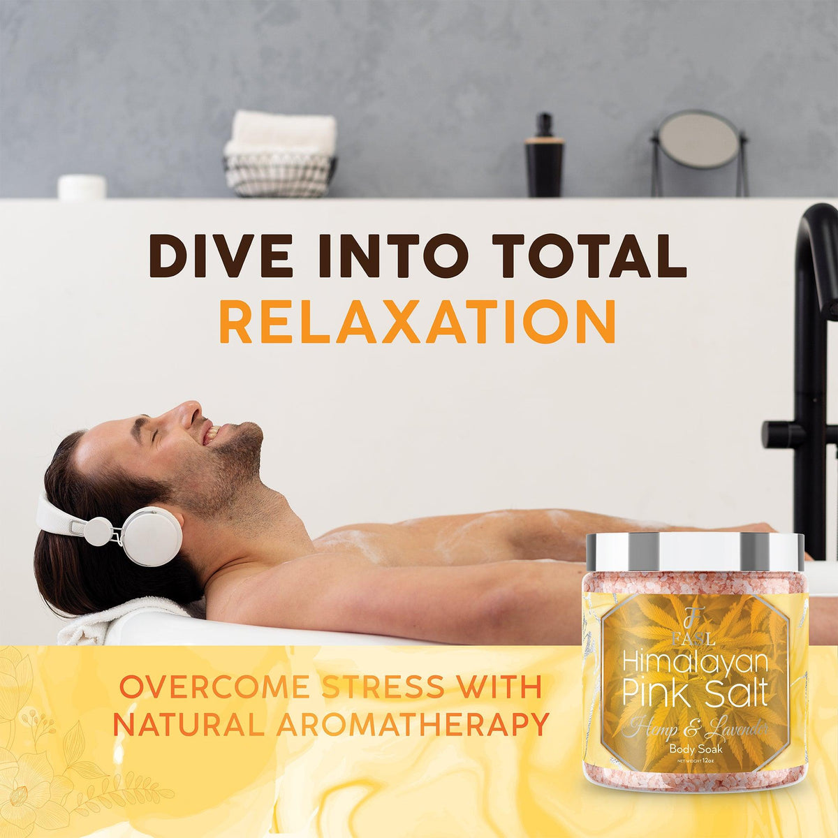 Fasl's Himalayan Pink Salt Body Soak | Hemp and Lavender Essential Oils - Fasl 