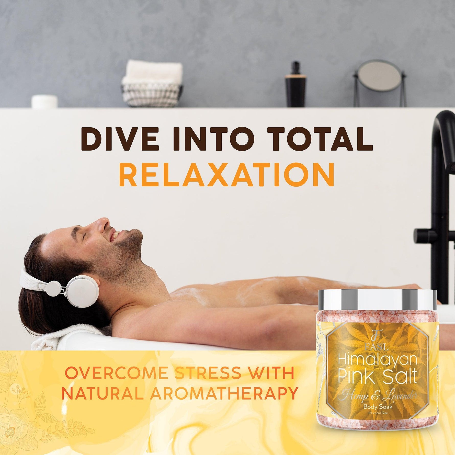 Fasl's Himalayan Pink Salt Body Soak | Hemp and Lavender Essential Oils - Fasl 