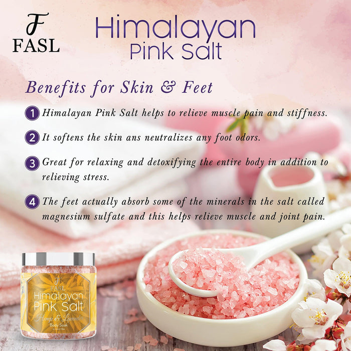 Fasl's Himalayan Pink Salt Body Soak | Hemp and Lavender Essential Oils - Fasl