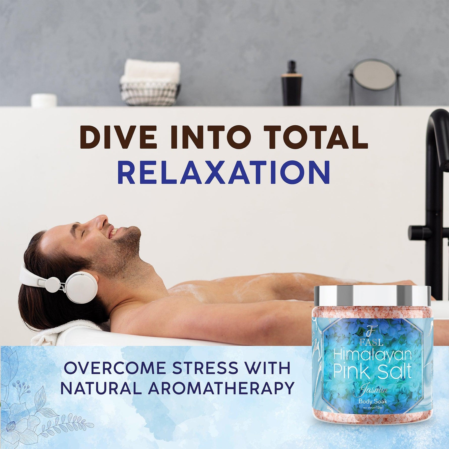 Fasl's Himalayan Pink Salt Body Soak | Jasmin Essential Oils - Fasl 