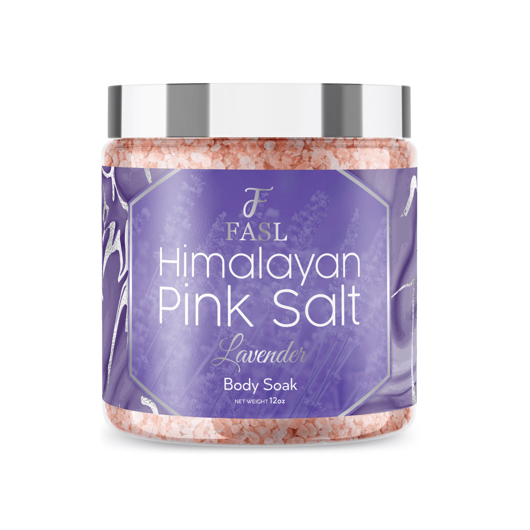 Fasl's Himalayan Pink Salt Body Soak | Lavender Essential Oils 12 oz Jar - Fasl 
