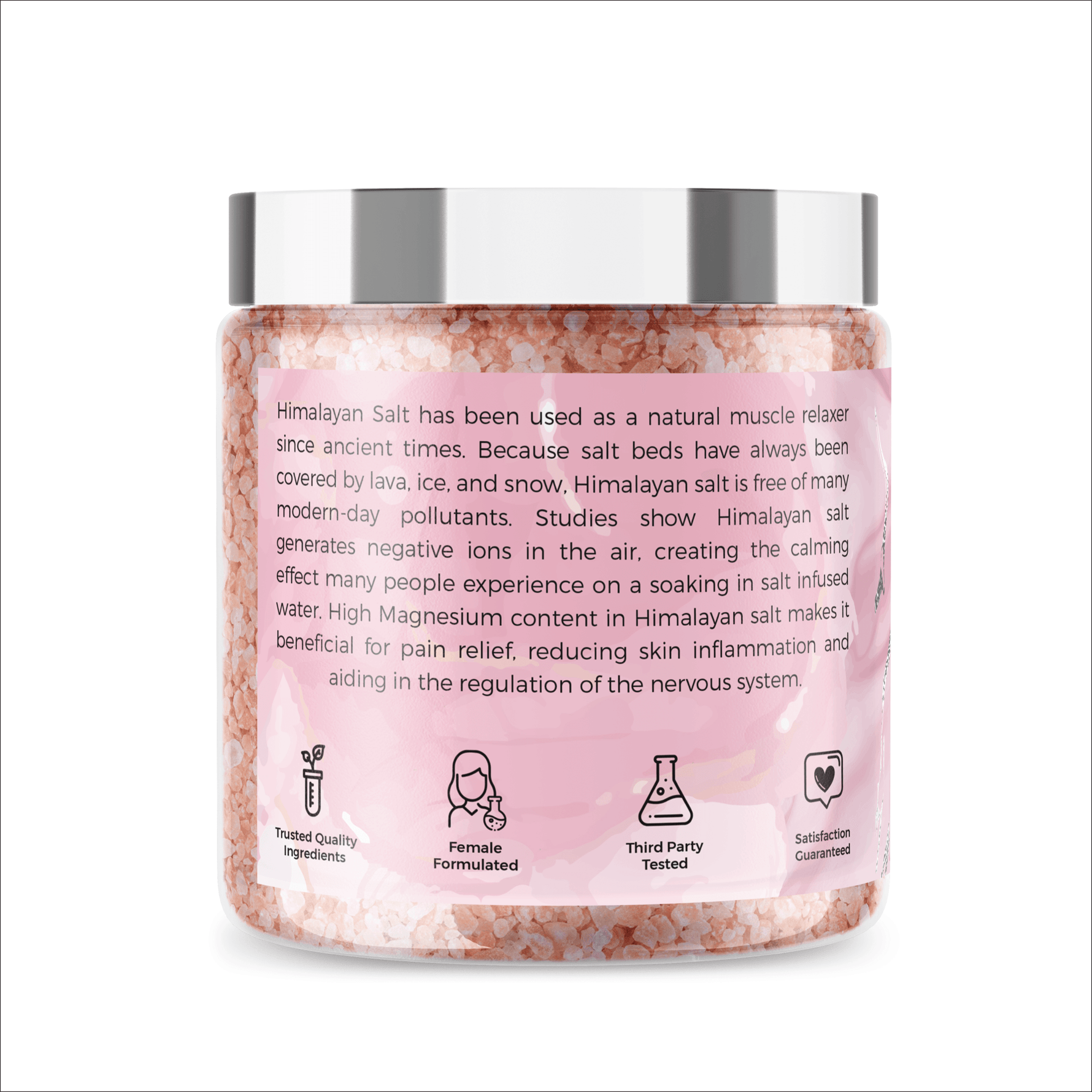 Fasl's Himalayan Pink Salt Body Soak | Rose Essential Oils 12 oz Jar - Fasl 