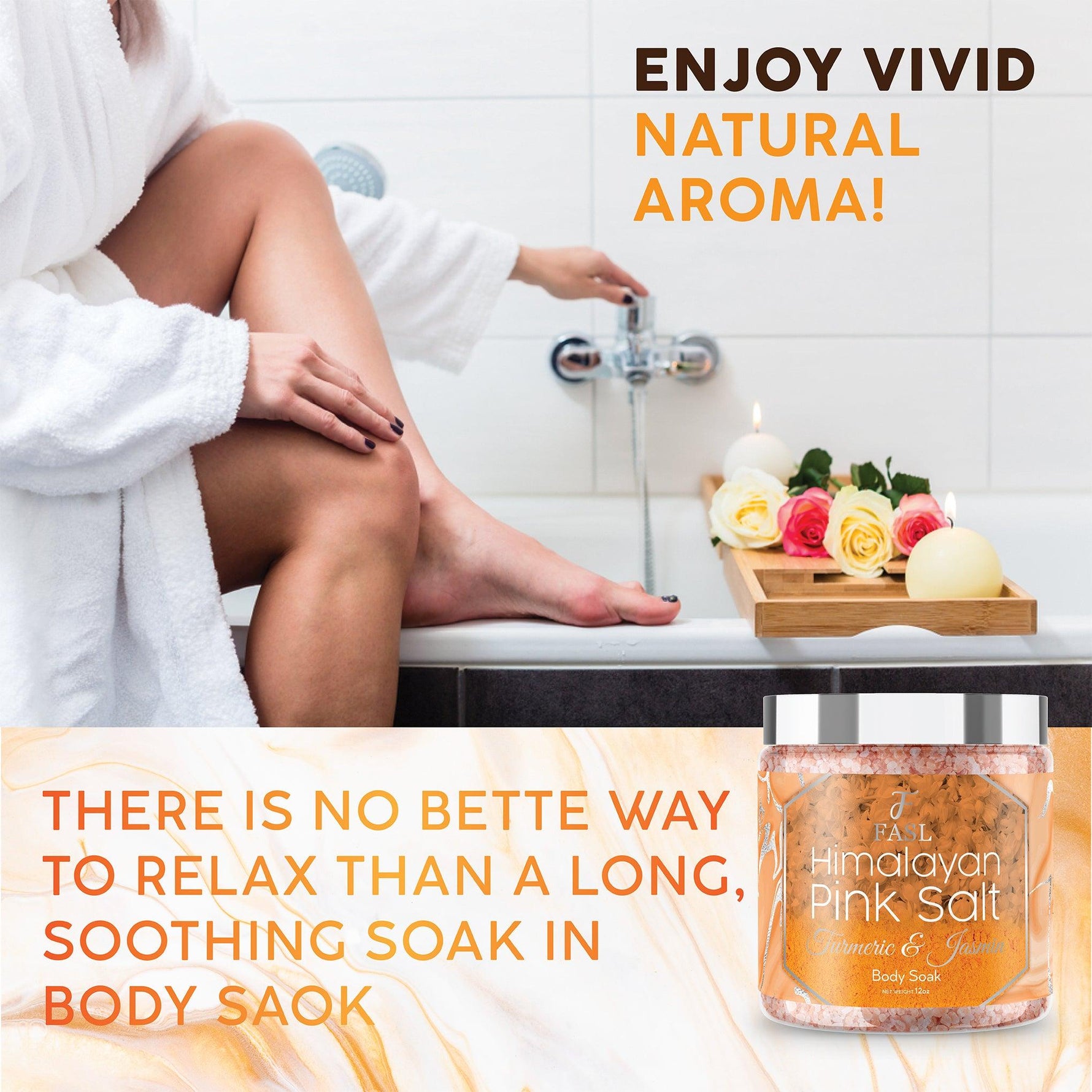 Fasl's Himalayan Pink Salt Body Soak | Turmeric and Jasmin Essential Oils - Fasl 