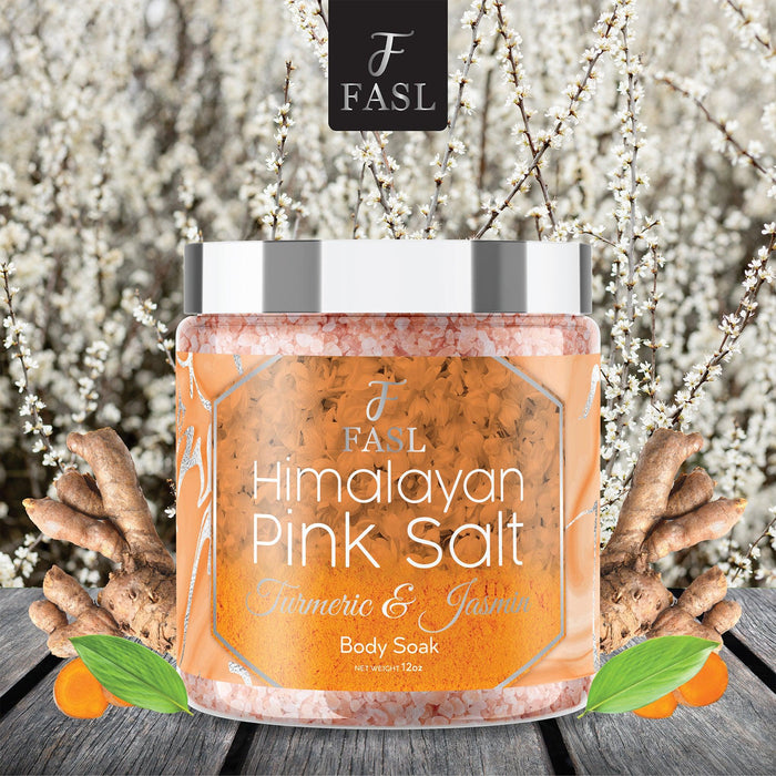 Fasl's Himalayan Pink Salt Body Soak | Turmeric and Jasmin Essential Oils - Fasl