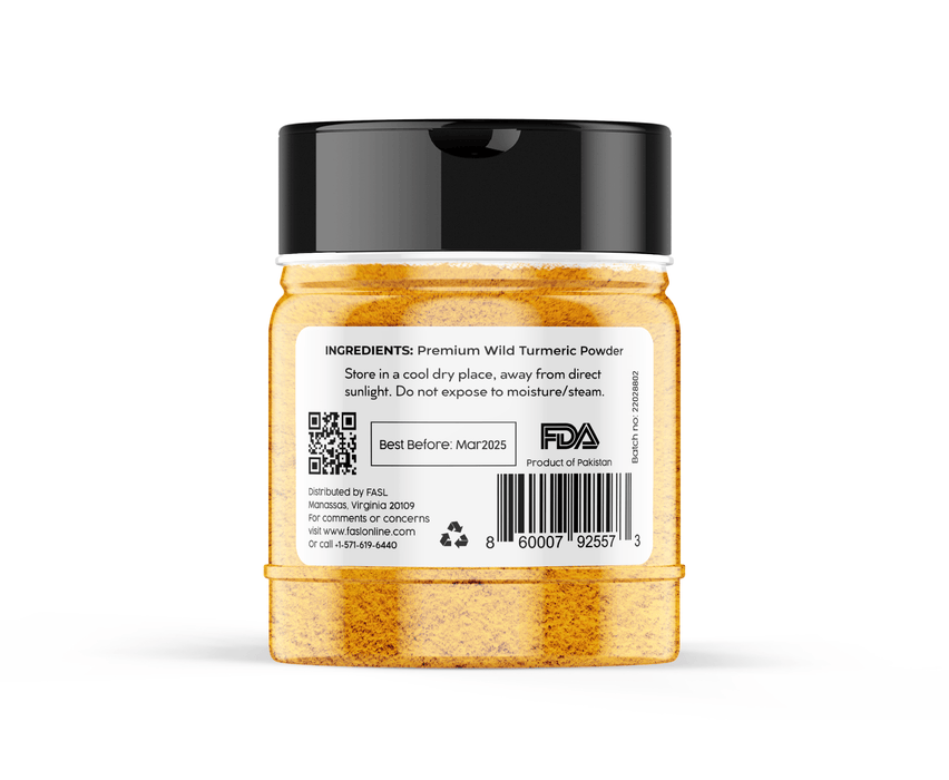 Indian Turmeric Root Powder w/ Curcumin | 100% Raw - Fasl