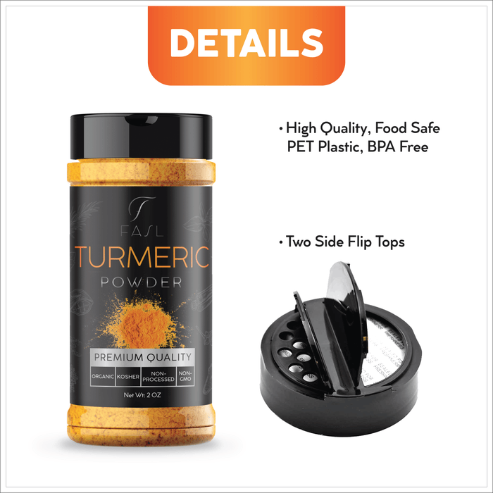 Indian Turmeric Root Powder w/ Curcumin | 100% Raw - Fasl