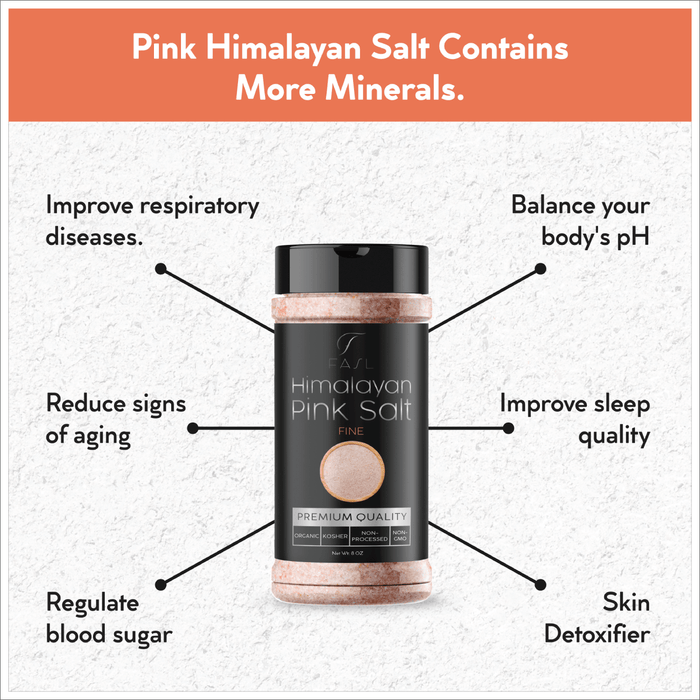 Organic Pink Himalayan Salt with Reusable Glass Grinder 7 Ounces