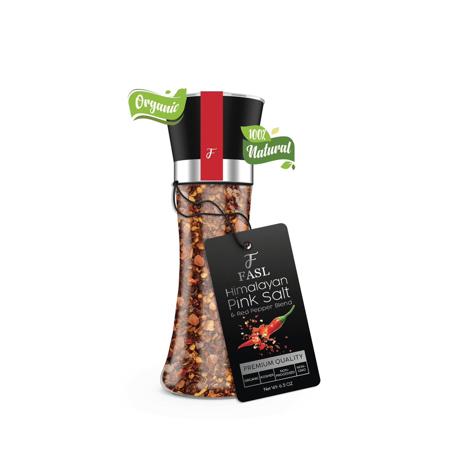 Red Crushed Chili Pepper Flake And Himalayan Pink Salt Blend - Fasl